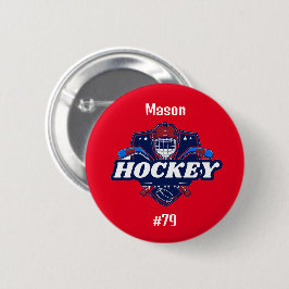 Button Hockey Geber - Personalisiert - Name hinzuf