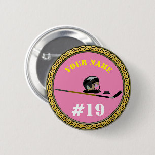 Button Hockey Player - Name & Nummer hinzufügen - 