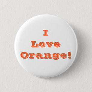 Button I Liebe Orange