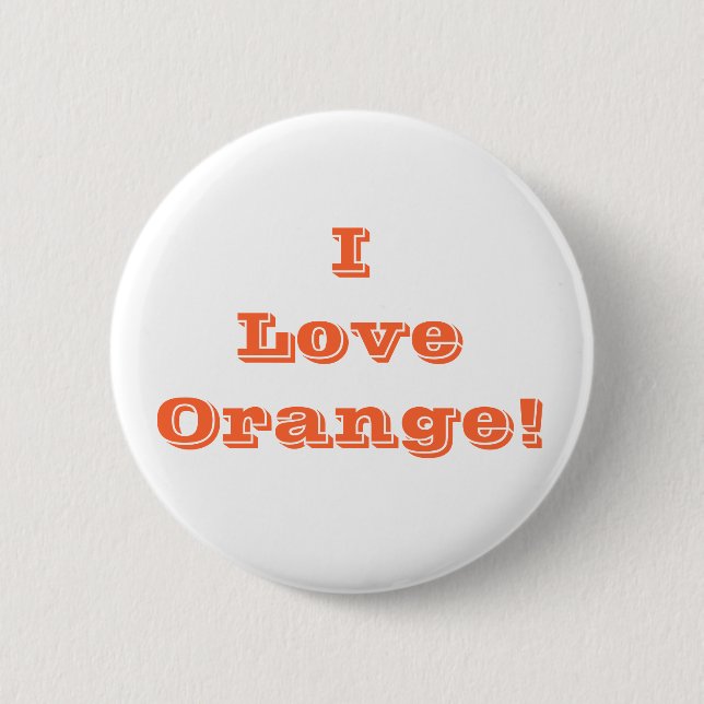 Button I Liebe Orange (Vorderseite)