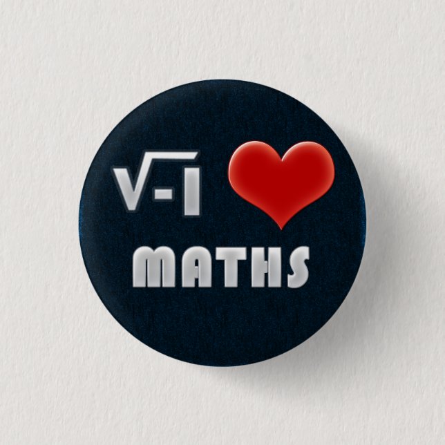 Button I LOVE MATHS (Vorderseite)