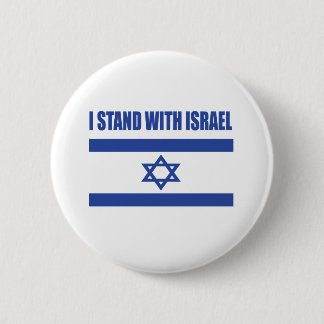 Button i Stand with Israel flag