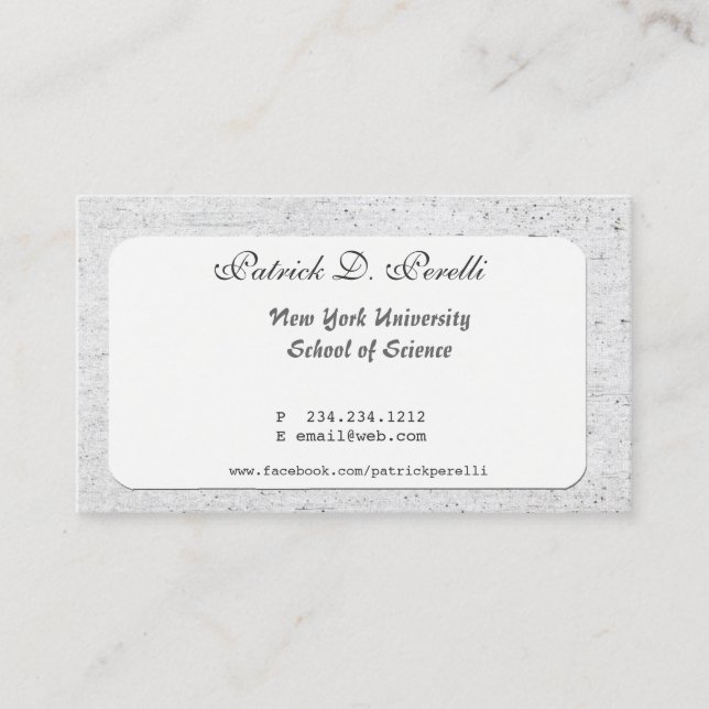 Button ich herauf Hochschulstudenten-Uni Visitenkarte (Vorderseite)