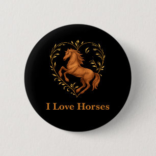 Button - Ich liebe Pferde