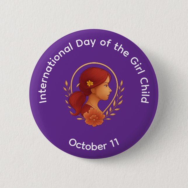 Button - Internationaler Tag des Mädchens (Vorderseite)