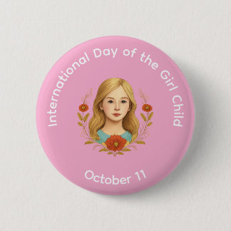 Button - Internationaler Tag des Mädchens