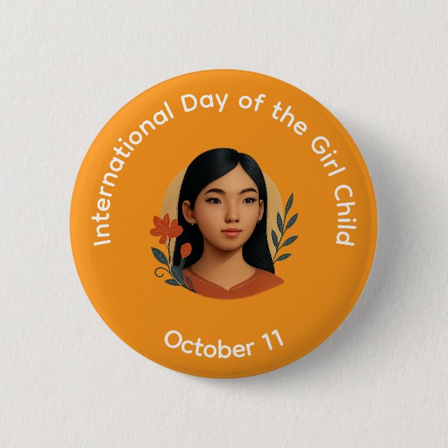 Button - Internationaler Tag des Mädchens (Vorderseite)