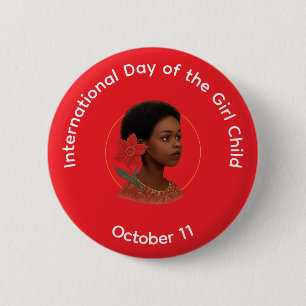 Button - Internationaler Tag des Mädchens
