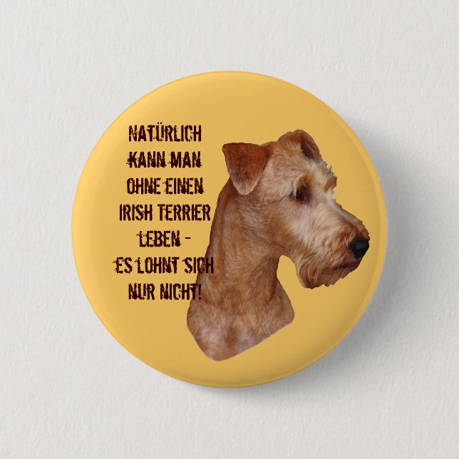 Button "Irish Terrier" (Vorderseite)