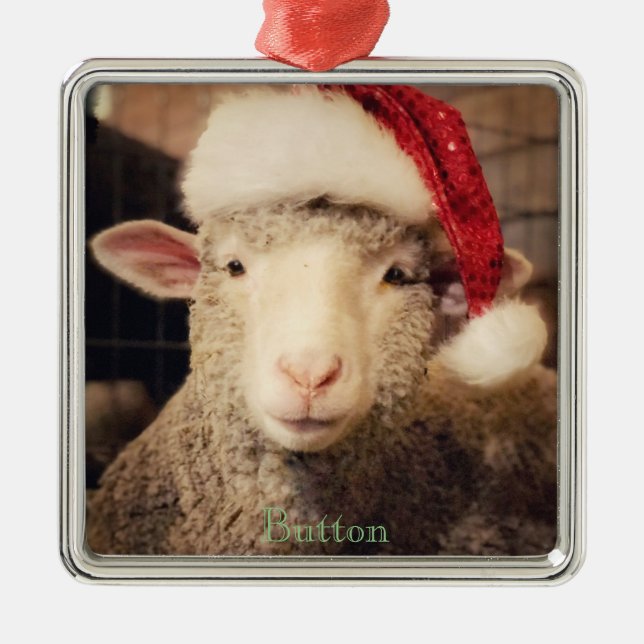 Button Lamb Ornament (Vorne)