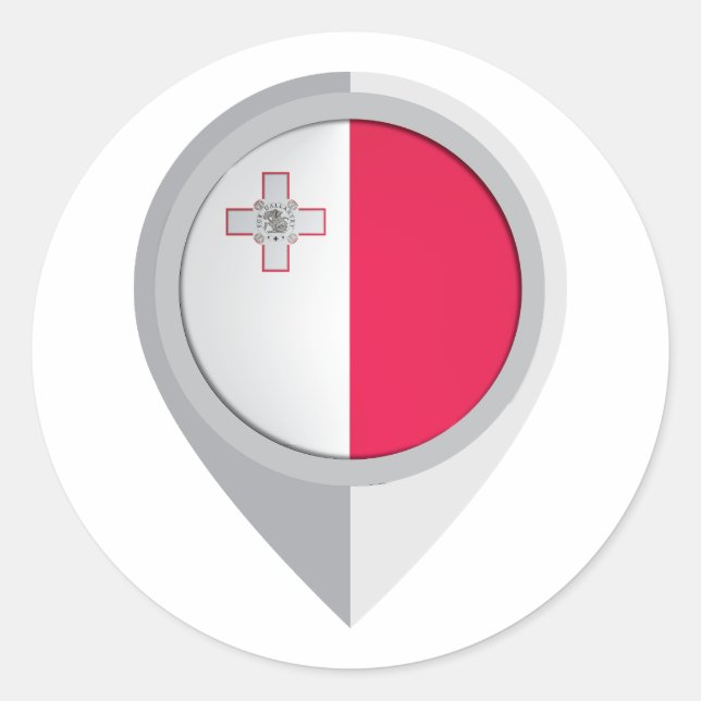 Button Location Flag Runder Aufkleber (Vorderseite)