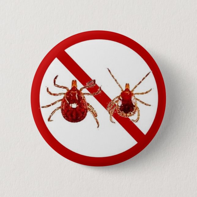 Button, Lyme Krankheits-Bewusstsein (weiß) Button (Vorderseite)
