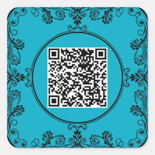 Button mit eigenem QR-Code Quadratischer Aufkleber