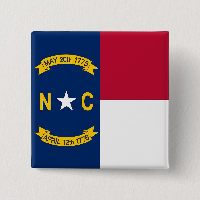Button mit Flagge von North Carolina (Vorderseite)