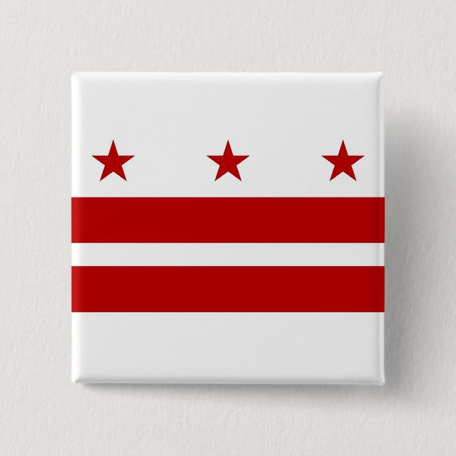 Button mit Flagge von Washington DC (Vorderseite)