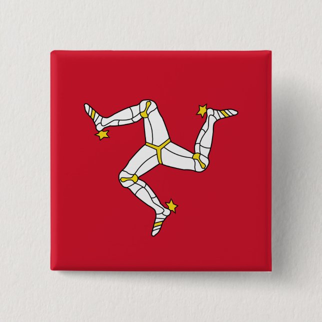 Button mit Isle of Man Flag, Vereinigtes Königreic (Vorderseite)