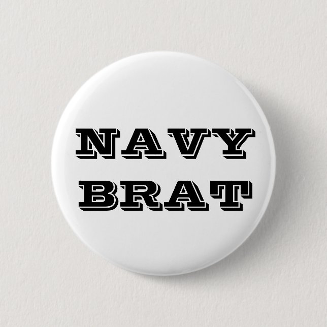 Button Navy Brat (Vorderseite)