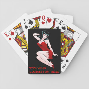 Button-Oben Spielkarte-Dame Luck Personalized Spielkarten