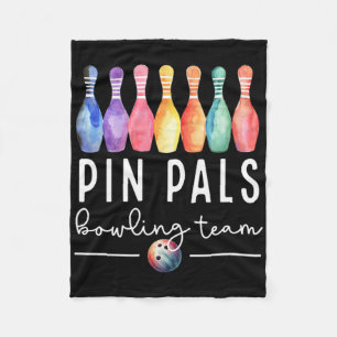Button Pals Bowling Ball Funny Womens Matching Bow Fleecedecke