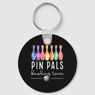 Button Pals Bowling Ball Funny Womens Matching Bow Schlüsselanhänger