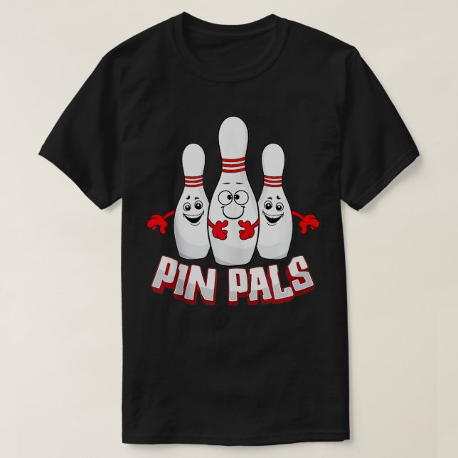 Button Pals Funny Bowlers Bowling Player Team Mens T-Shirt (Design vorne)