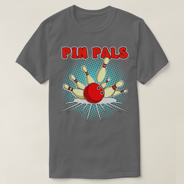 Button Pals für Bowlers Funny Bowling 1 T-Shirt (Design vorne)