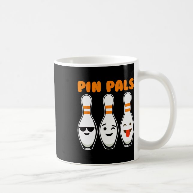 Button Pals Niedlich Funny Bowling Kaffeetasse (Rechts)