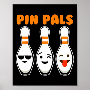 Button Pals Niedlich Funny Bowling Poster