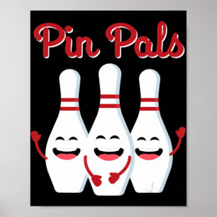 Button Pals Niedlicher Bowling für Männer Frauen u Poster
