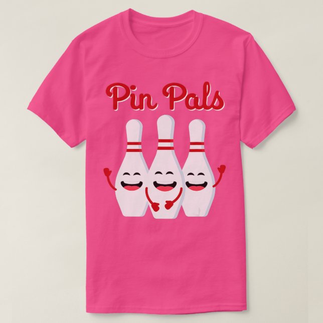 Button Pals Niedlicher Bowling für Männer Frauen u T-Shirt (Design vorne)