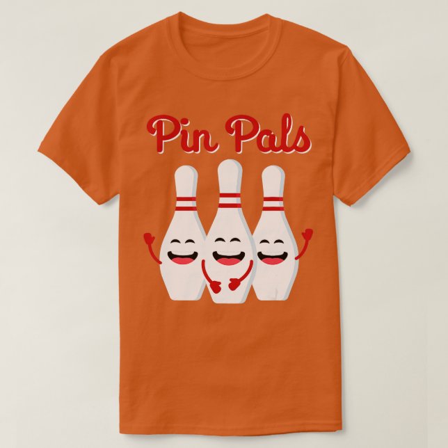 Button Pals Niedlicher Bowling für Männer Frauen u T-Shirt (Design vorne)