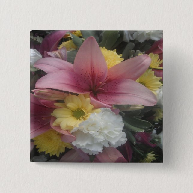 Button Pink Lily Beauty (Vorderseite)