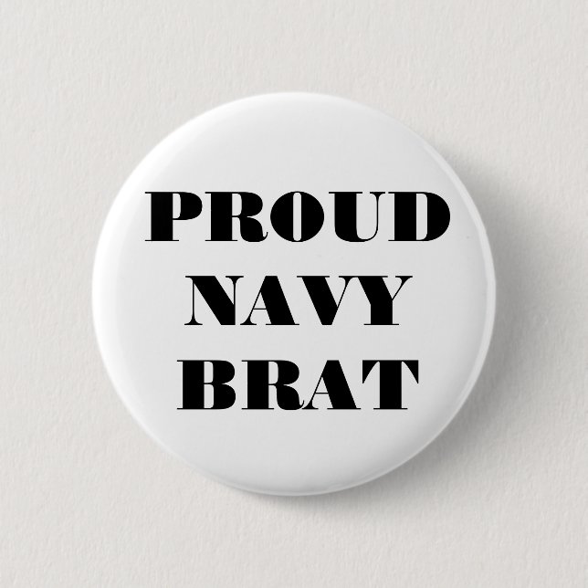 Button Proud Navy Brat (Vorderseite)