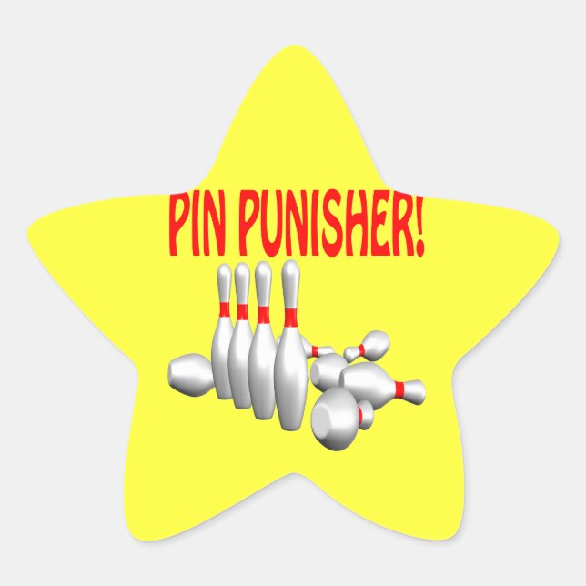 Button Punisher Stern-Aufkleber (Vorderseite)