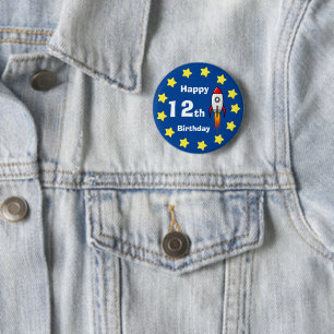Button - Rocketship 12. Geburtstag