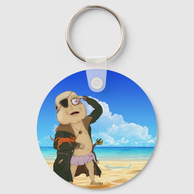 Button-Schlüsselanhänger "Captain Fudge" Schlüsselanhänger (Vorderseite)