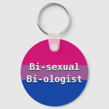 Button-Schlüsselanhänger für Bisexual Biologe