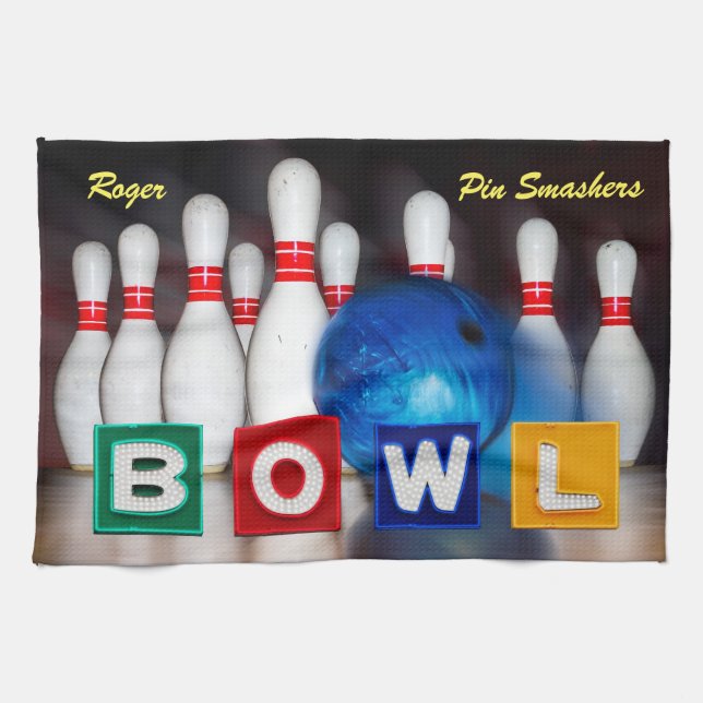 Button Smashers Bowling Handtuch (Horizontal)