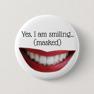 Button Smile - für Masken