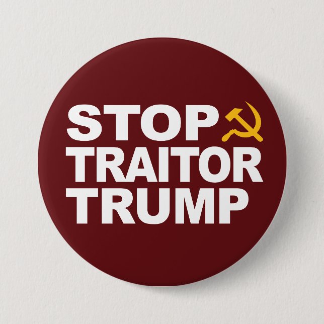 Button "Stopp Traitor Trump" (Vorderseite)