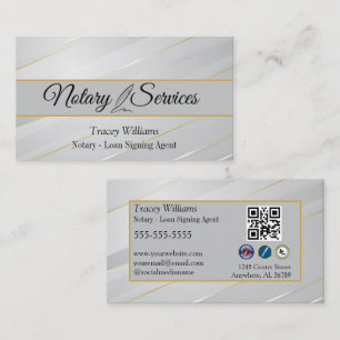 Button Striated Notary Services Visitenkarte