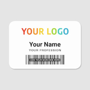 Button-Tag oder Magnetic-Logo-ScanStrichcode Namensschild
