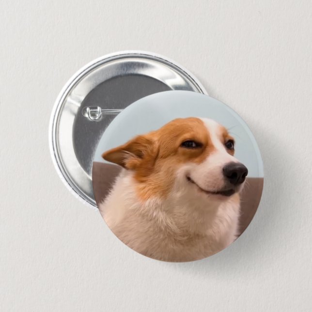 Button-Taste für Corgi Meme Button (Vorne & Hinten)