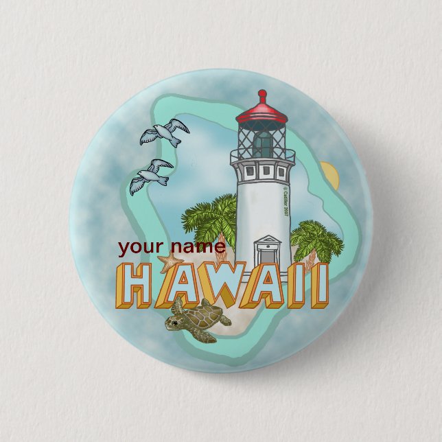 Button-Taste für Hawaii Lighthouse Button (Vorderseite)