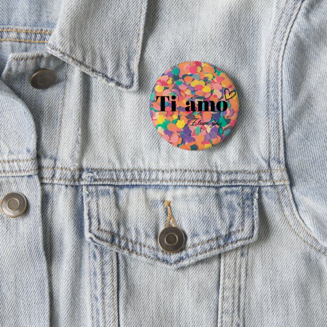 Button Ti Amo mit Herz (Beispiel)