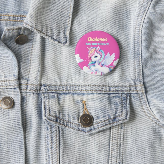Button to a magical birthday party. (Beispiel)
