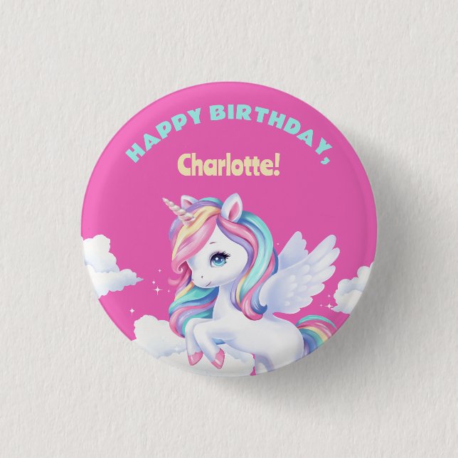 Button to a magical birthday party. (Vorderseite)