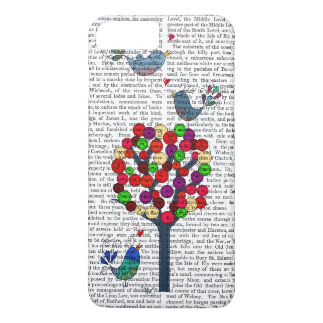 Button Tree und Birds Blue Case-Mate iPhone Hülle (Rückseite)