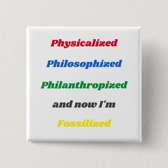 Button "Über das Leben" (Vorderseite)