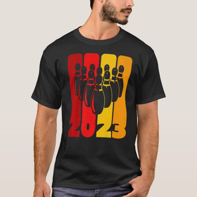 Button und Bowling Ball Bowler Team 2023 Weitere E T-Shirt (Vorderseite)